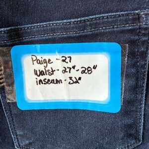 Paige Skinny Jeans Size 27